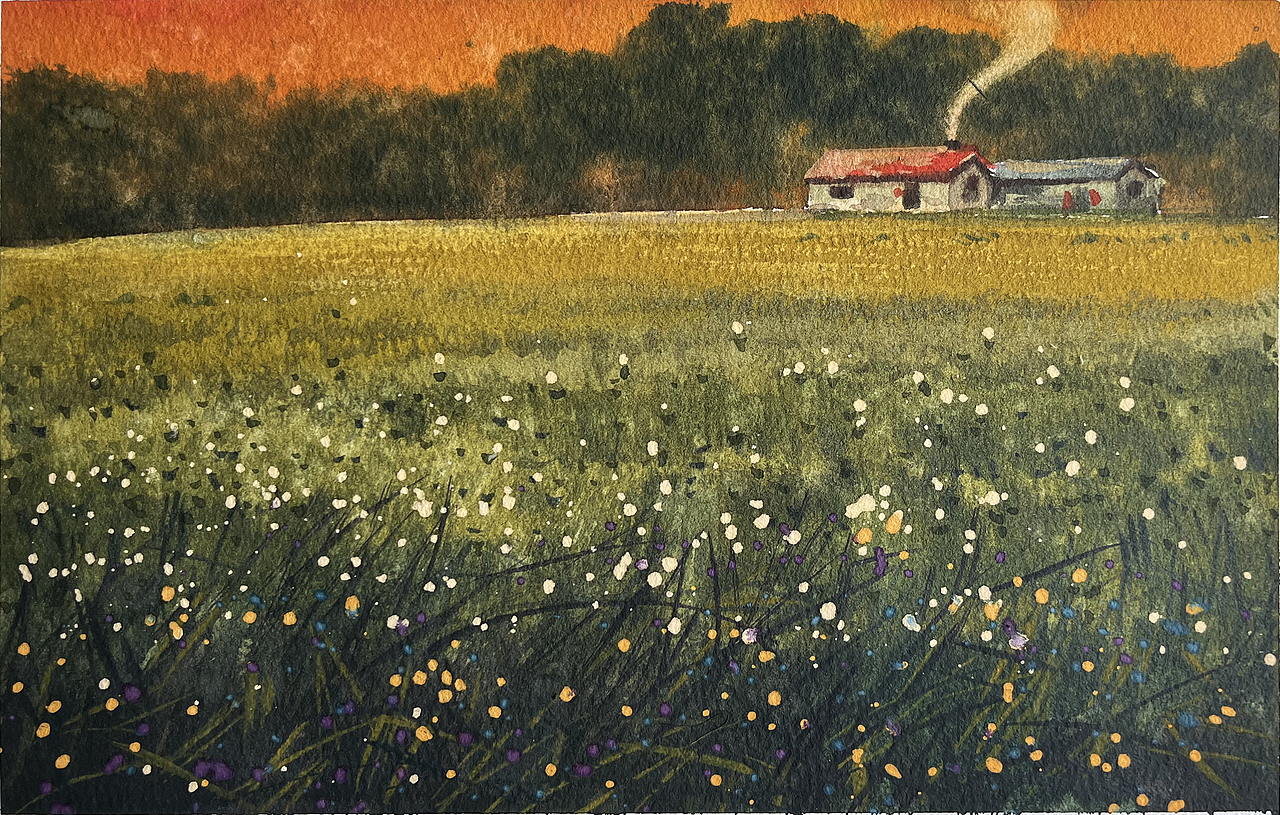 夏日的水彩课堂（图ZMzc2OTE1OTI4） - 绘画 - 站酷设计师孙小良的水彩画原创素材 - 站酷ZCOOL