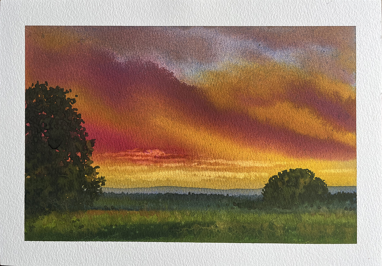 夏日的水彩课堂（图ZMzc2OTE2MjEy） - 绘画 - 站酷设计师孙小良的水彩画原创素材 - 站酷ZCOOL