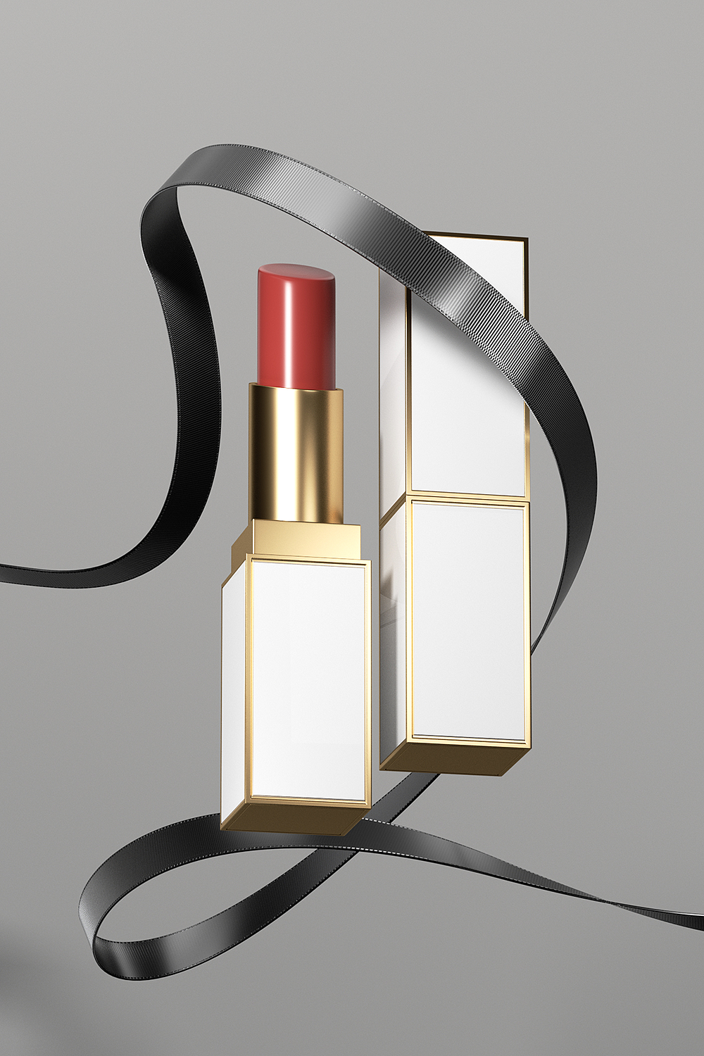 口紅黑白管產(chǎn)品建模渲染場景渲染亞馬遜建模電商渲染（圖ZMzc2OTE2MjM2） - 產(chǎn)品 - 站酷設(shè)計師三維設(shè)計阿及原創(chuàng)素材 - 站酷ZCOOL