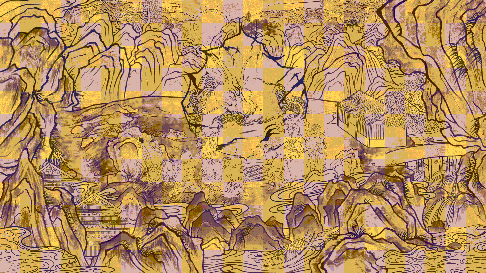 邀你共赏【山海经.夫诸】国风创意插画(动画版)(图ZMzc2OTE2NzQ4) - 商业插画 - 站酷设计师鹤栖云原创素材 - 站酷ZCOOL