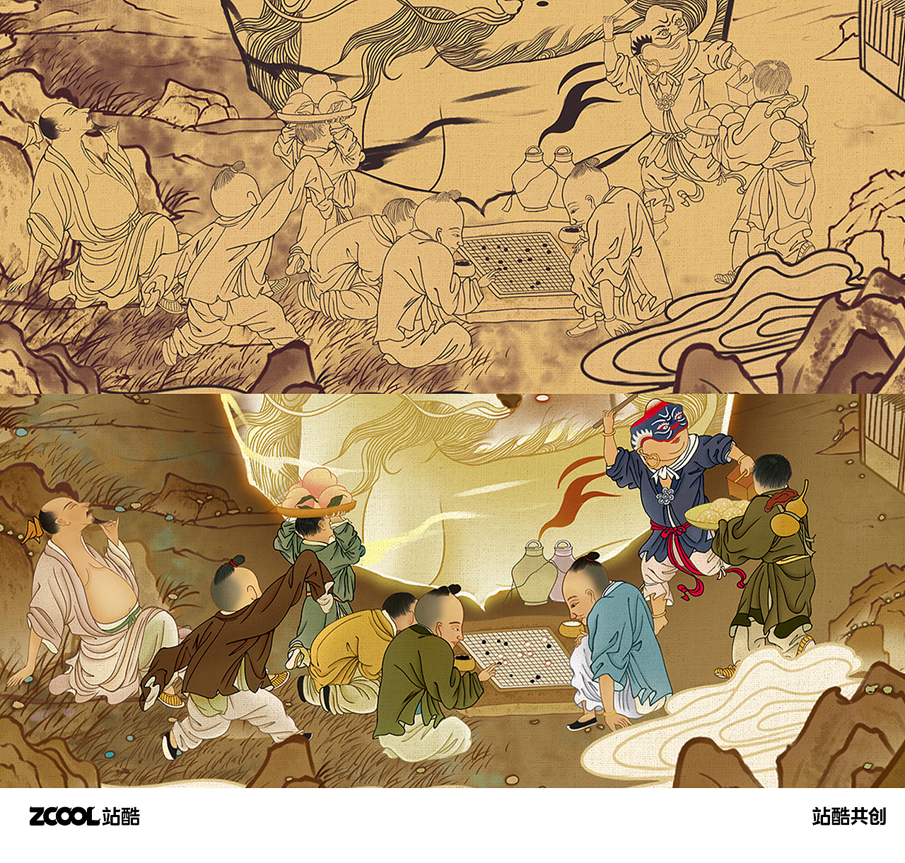 邀你共赏【山海经.夫诸】国风创意插画(动画版)(图ZMzc2OTE3NDky) - 商业插画 - 站酷设计师鹤栖云原创素材 - 站酷ZCOOL