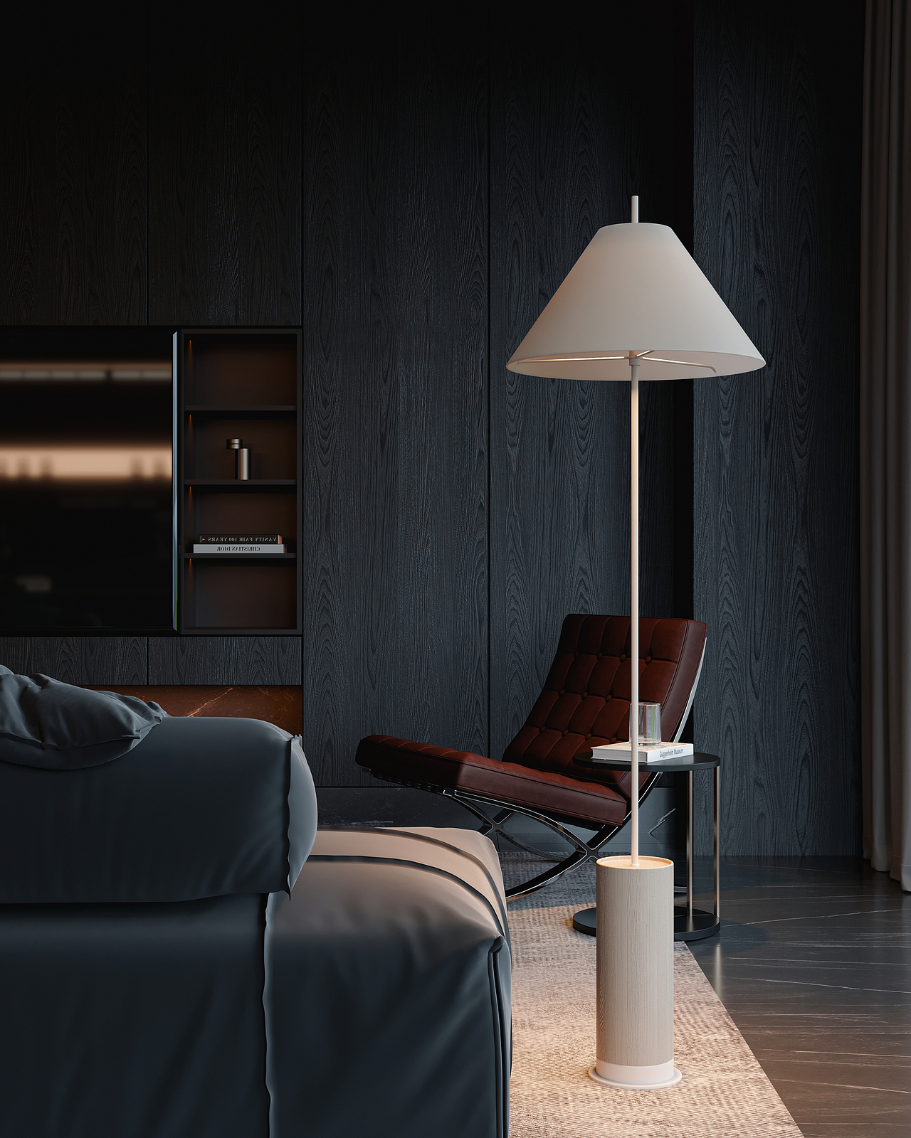 黑色系公寓cr表现图