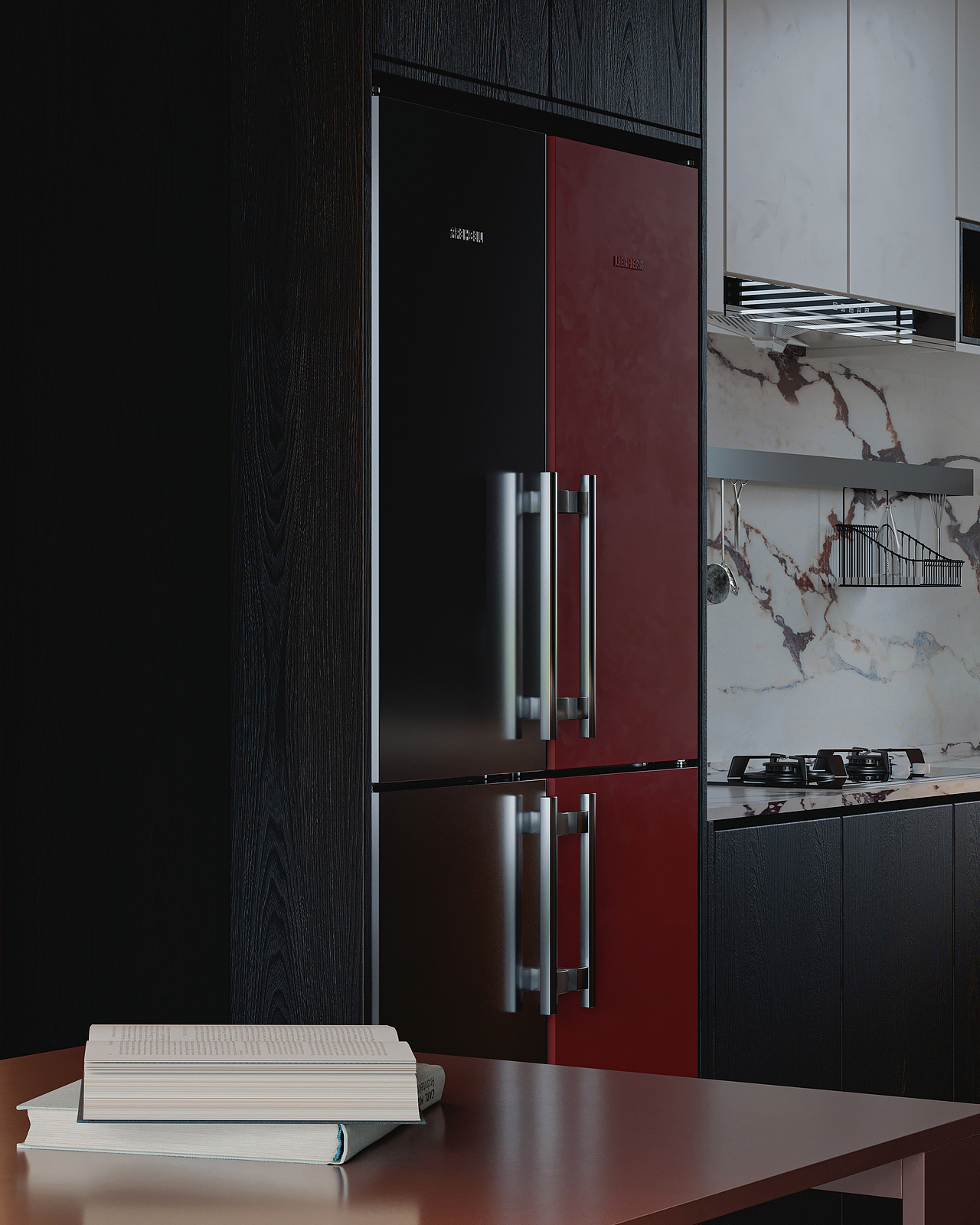 黑色系公寓cr表现图