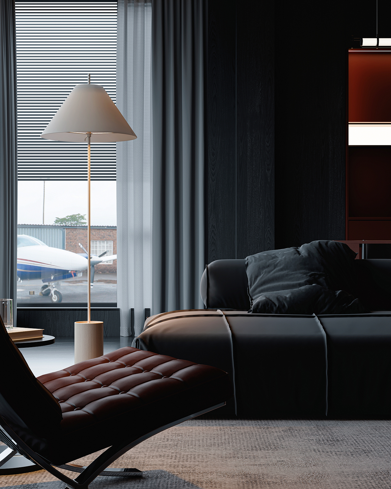 黑色系公寓cr表现图