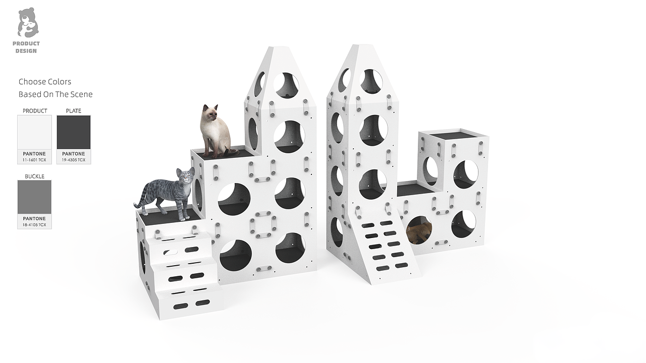 宠物 | 模块化猫屋设计 | 工业设计（图ZMzc2OTE4ODU2） - 其他工业/产品 - 站酷设计师GAVIN_2024原创素材 - 站酷ZCOOL