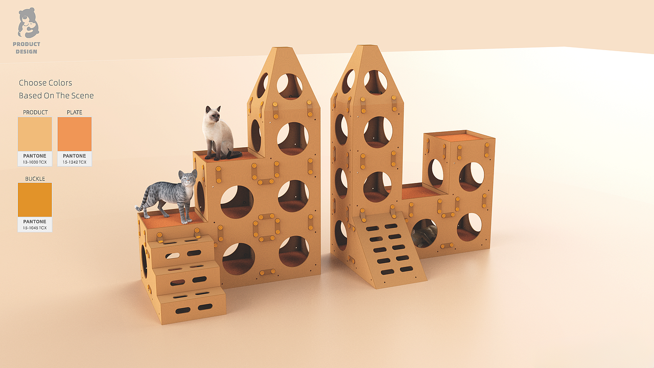 宠物 | 模块化猫屋设计 | 工业设计（图ZMzc2OTE4OTQ0） - 其他工业/产品 - 站酷设计师GAVIN_2024原创素材 - 站酷ZCOOL