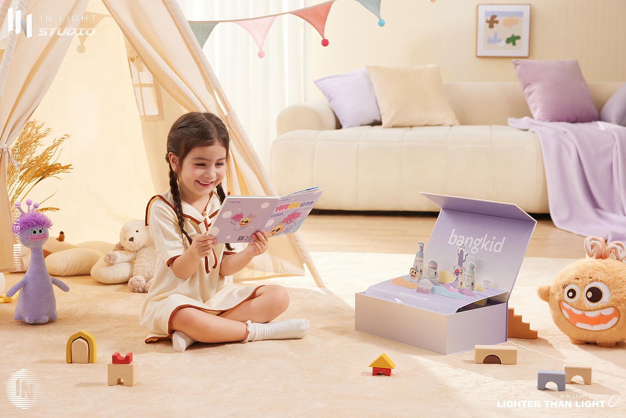 儿童护肤场景摄影 | 棒宝可 ✖ INLIGHT光合，棚内置景（图ZMzc2OTIwNzg0） - 产品摄影 - 站酷设计师INLIGHT光合原创素材 - 站酷ZCOOL