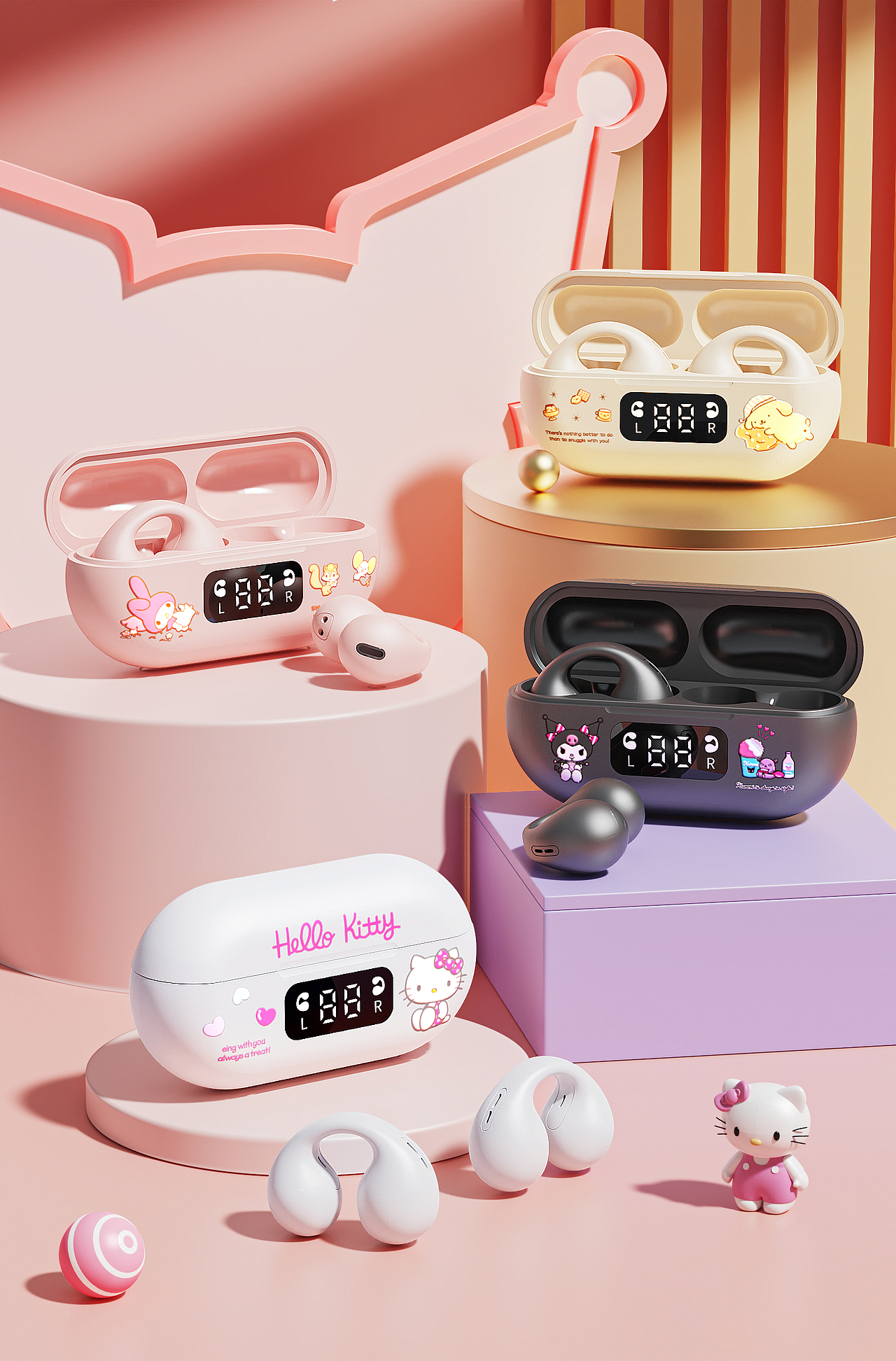 【三丽鸥/联想/摩托罗拉】蓝牙耳机渲染年中节选（图ZMzc2OTI0MjEy） - 产品 - 站酷设计师麋了鹿i原创素材 - 站酷ZCOOL