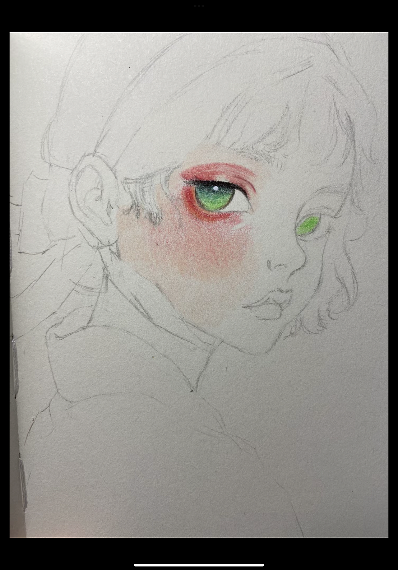 近期彩铅少女头像过程作品合集