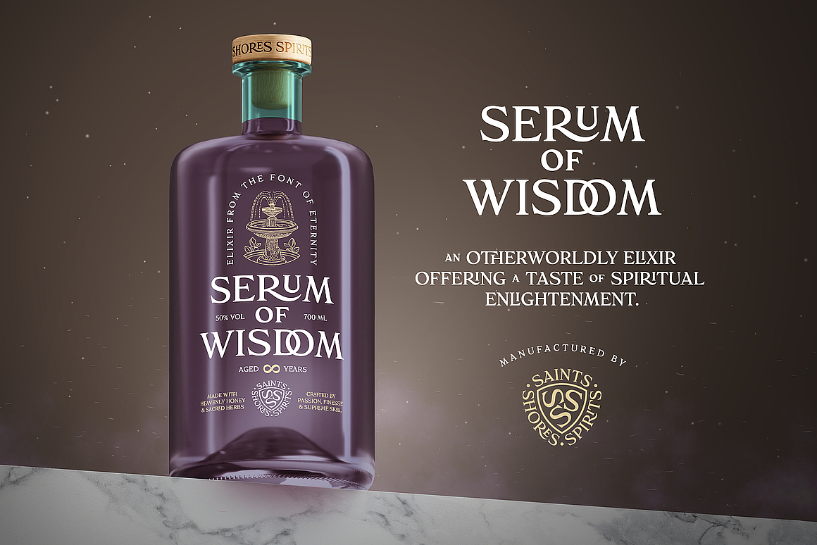 优雅经典奢侈品牌logo包装画册封面标题衬线英文字体