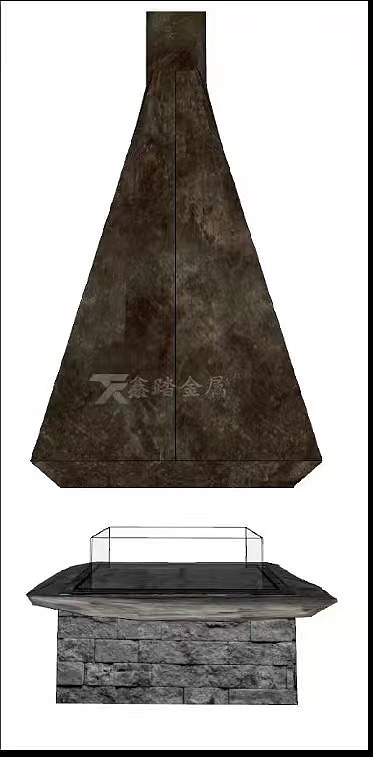 紫铜锤纹壁炉 酒店异形金属壁炉定制（图ZMzc2OTQ5NDA4） - 工艺品设计 - 站酷设计师w13927702320原创素材 - 站酷ZCOOL