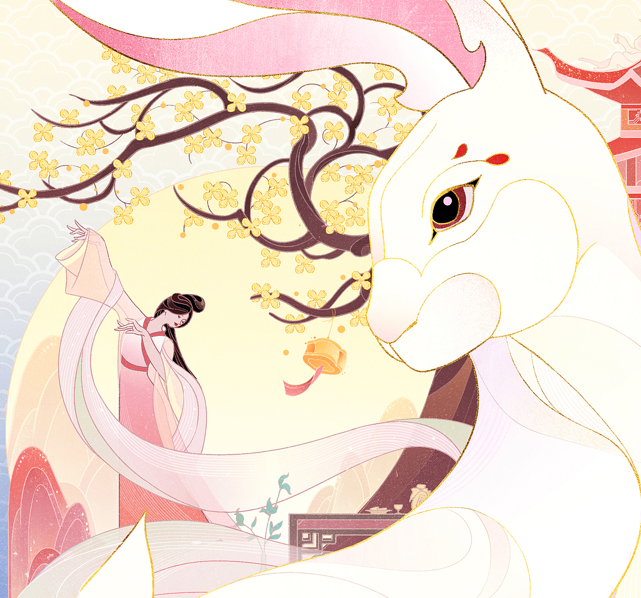 飞镜无根谁系?姮娥不嫁谁留?