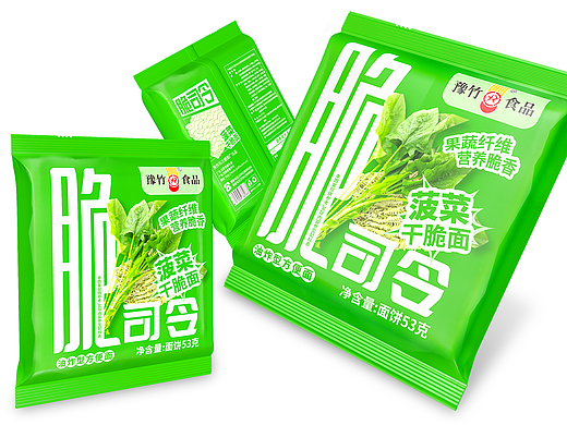 哲仕设计的一组干脆面包装设计、零食包装设计、产品