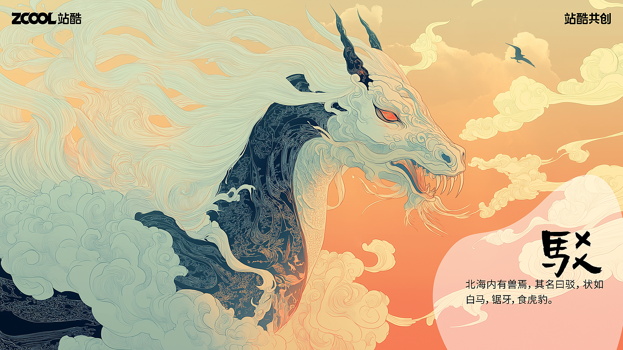 山海经异兽图鉴（图ZMzc2OTgyNjY4） - 海报 - 站酷设计师初始8023原创素材 - 站酷ZCOOL