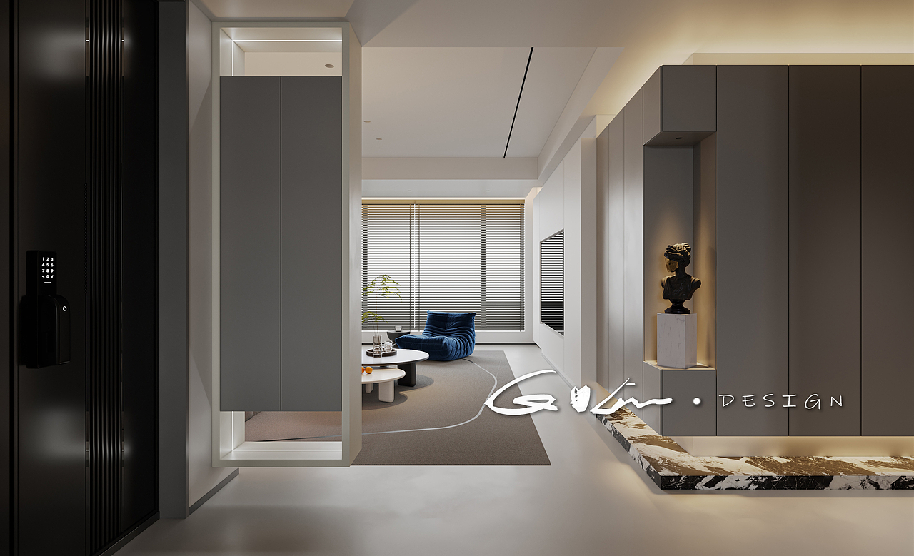 效果圖-“在抹一點(diǎn)藍(lán)”（圖ZMzc2OTY0MDU2） - 家裝設(shè)計(jì) - 站酷設(shè)計(jì)師陳芝麻原創(chuàng)素材 - 站酷ZCOOL