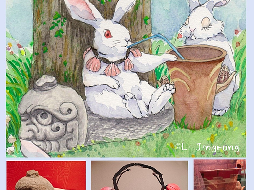 为印加文明展创作的插画，兔子王朝