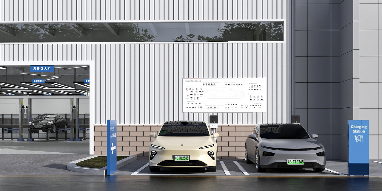 北京德国博世汽车维修体验4s店si商业空间设计公司