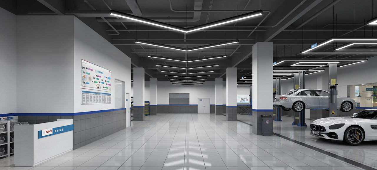 北京德国博世汽车维修体验4s店si商业空间设计公司