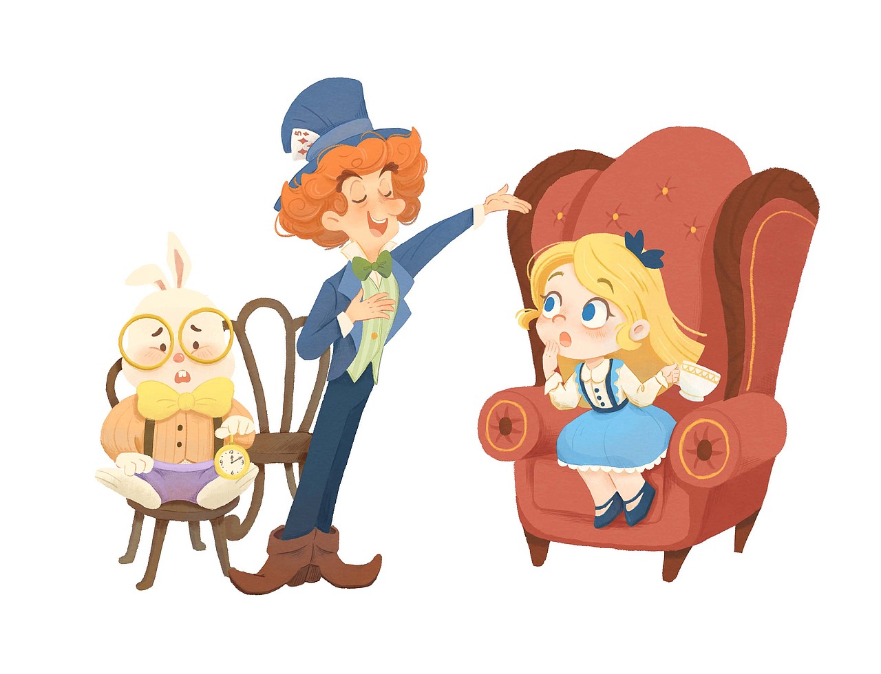 《愛麗絲夢游仙境》繪本前期人設(shè)（圖ZMzc3MDAxODc2） - 繪本 - 站酷設(shè)計師鯉魚阿心原創(chuàng)素材 - 站酷ZCOOL