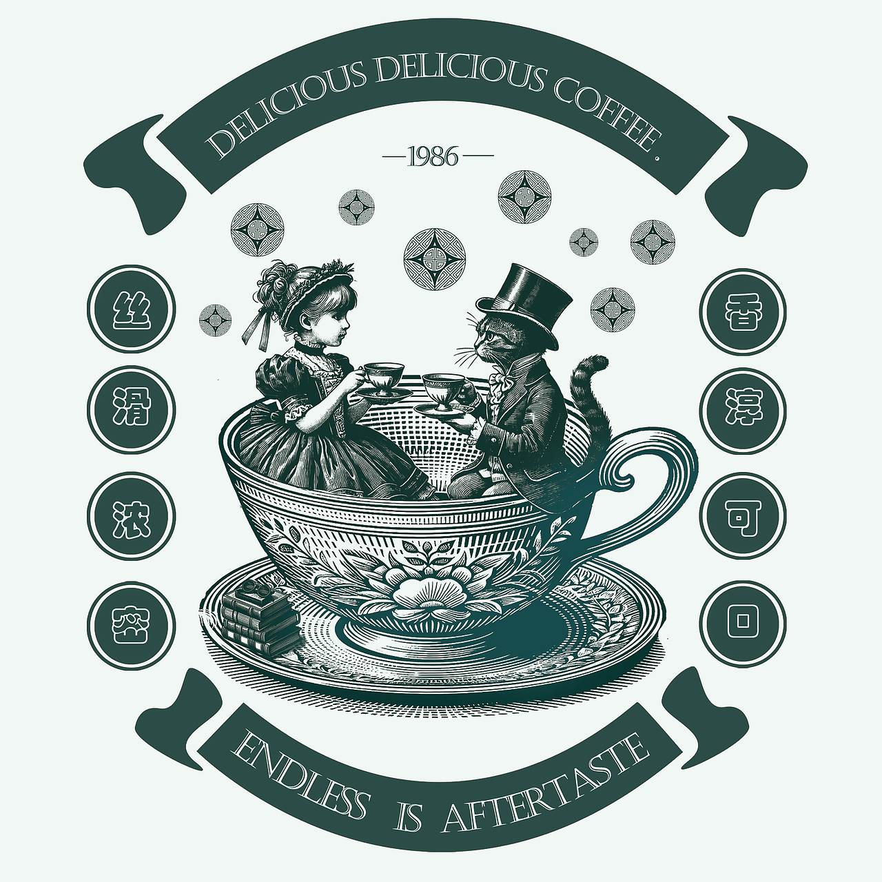 咖啡版画包装设计（图ZMzc3MDEwNzgw） - 商业插画 - 站酷设计师游鹿子鹿原创素材 - 站酷ZCOOL