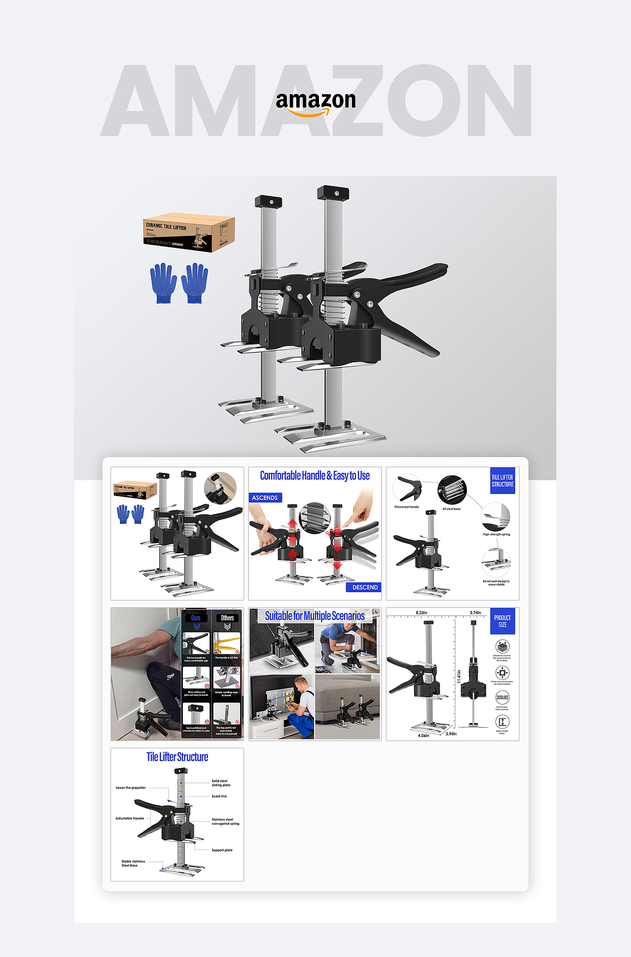 瓷砖顶高器--亚马逊