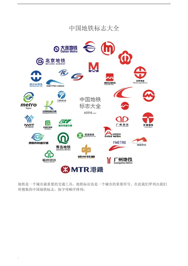 全国地铁LOGO(标志)排行榜!#标志设计 #地铁LOGO #雨田侃设计 #CDR课程 #PS课程