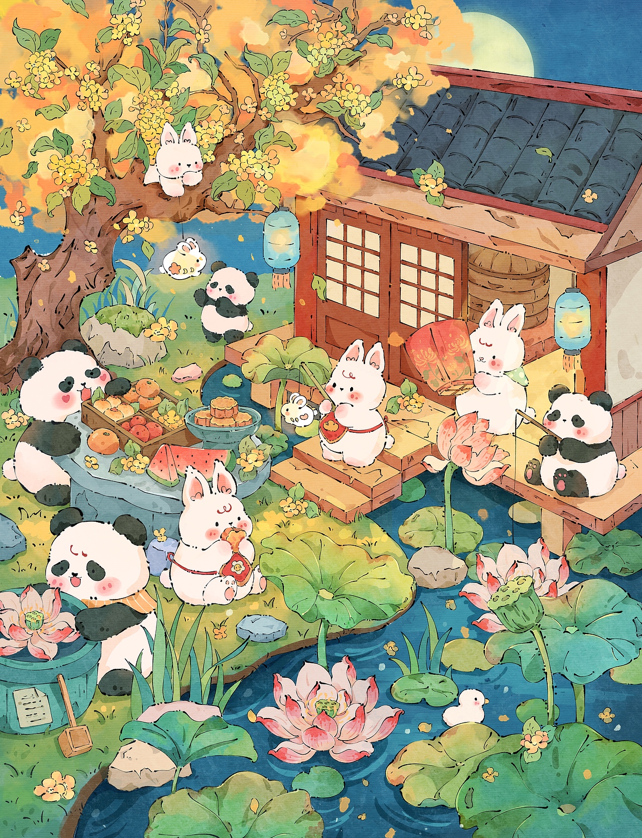 国风小熊猫合集（图ZMzc3MDUxMTc2） - 儿童插画 - 站酷设计师我昏古七了原创素材 - 站酷ZCOOL