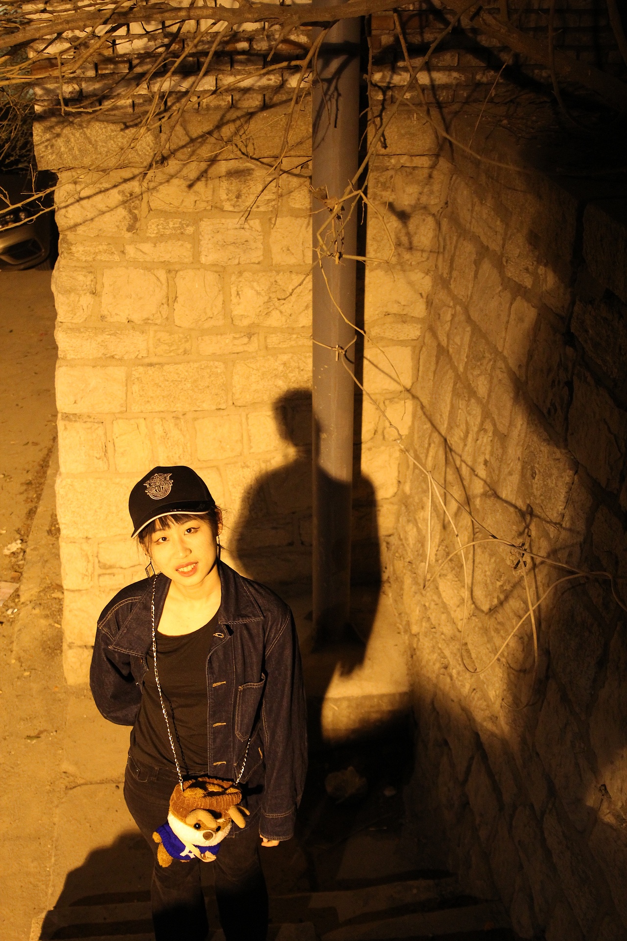 夜晚济南一角的妹妹