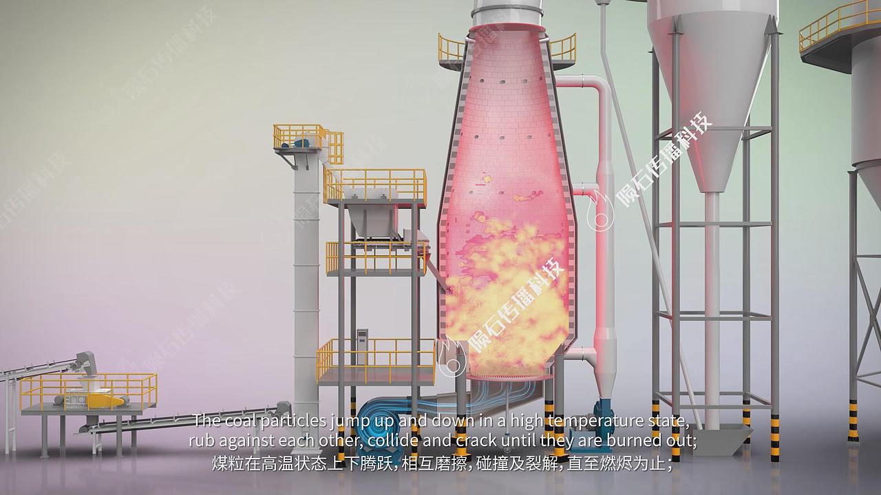 恒力泰立式沸腾炉工艺三维动画