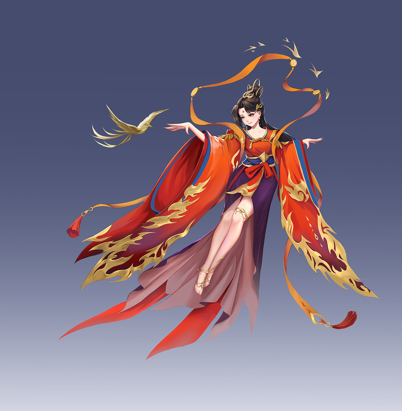 角色设计-国风飞天舞女（图ZMzc3MDY4MDc2） - 游戏原画 - 站酷设计师四夕先生v原创素材 - 站酷ZCOOL