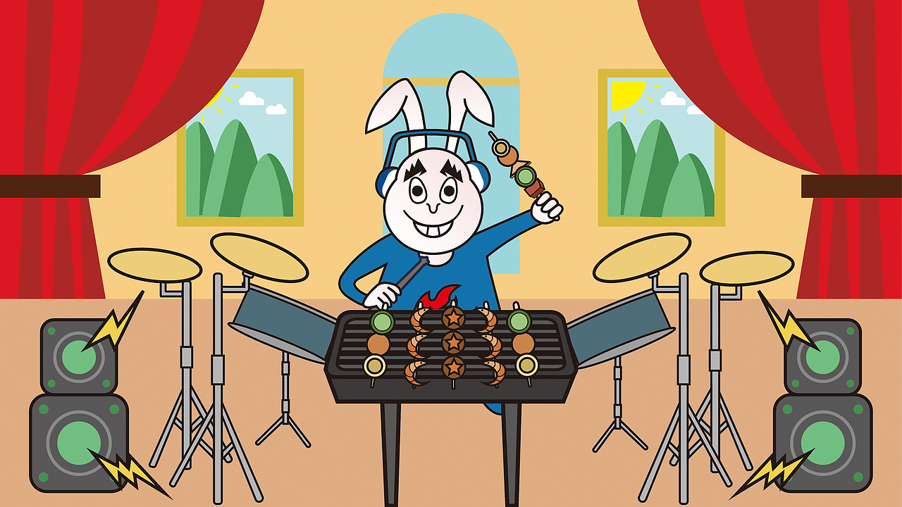 摇滚兔表情包设计（图ZMzc3MDY5MDY0） - IP形象 - 站酷设计师设计师鹿夏原创素材 - 站酷ZCOOL