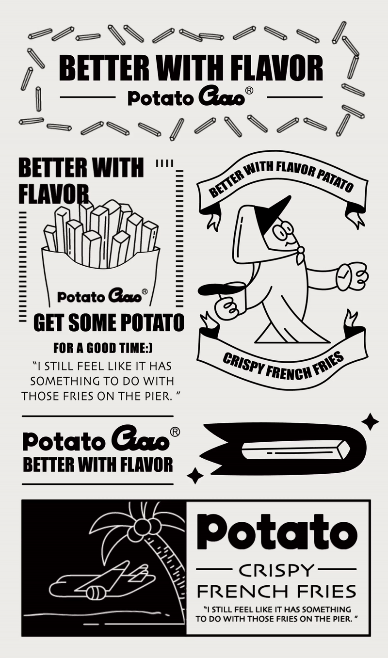 Potato Gao｜如何借力品牌IP 塑造好玩儿的薯条品牌？（图ZMzc3MDY5NjQ4） - 品牌 - 站酷设计师米禾品牌原创素材 - 站酷ZCOOL