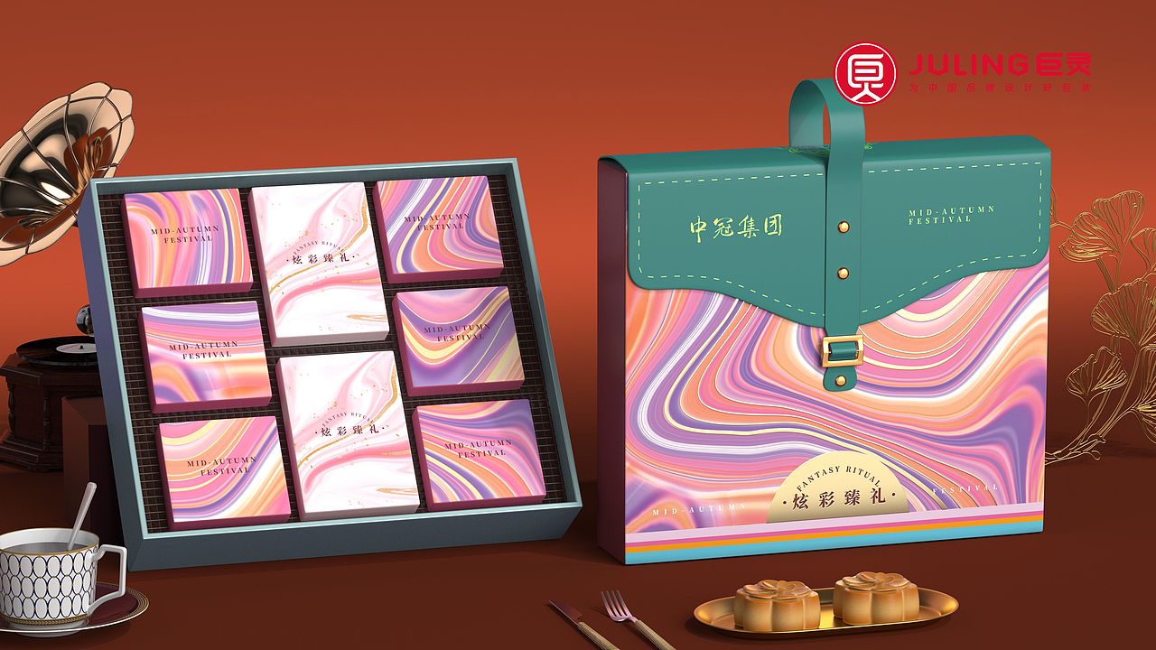 巨灵设计｜时尚潮流中冠月饼礼盒设计（图ZMzc3MDcyMTAw） - 包装 - 站酷设计师广州巨灵设计原创素材 - 站酷ZCOOL