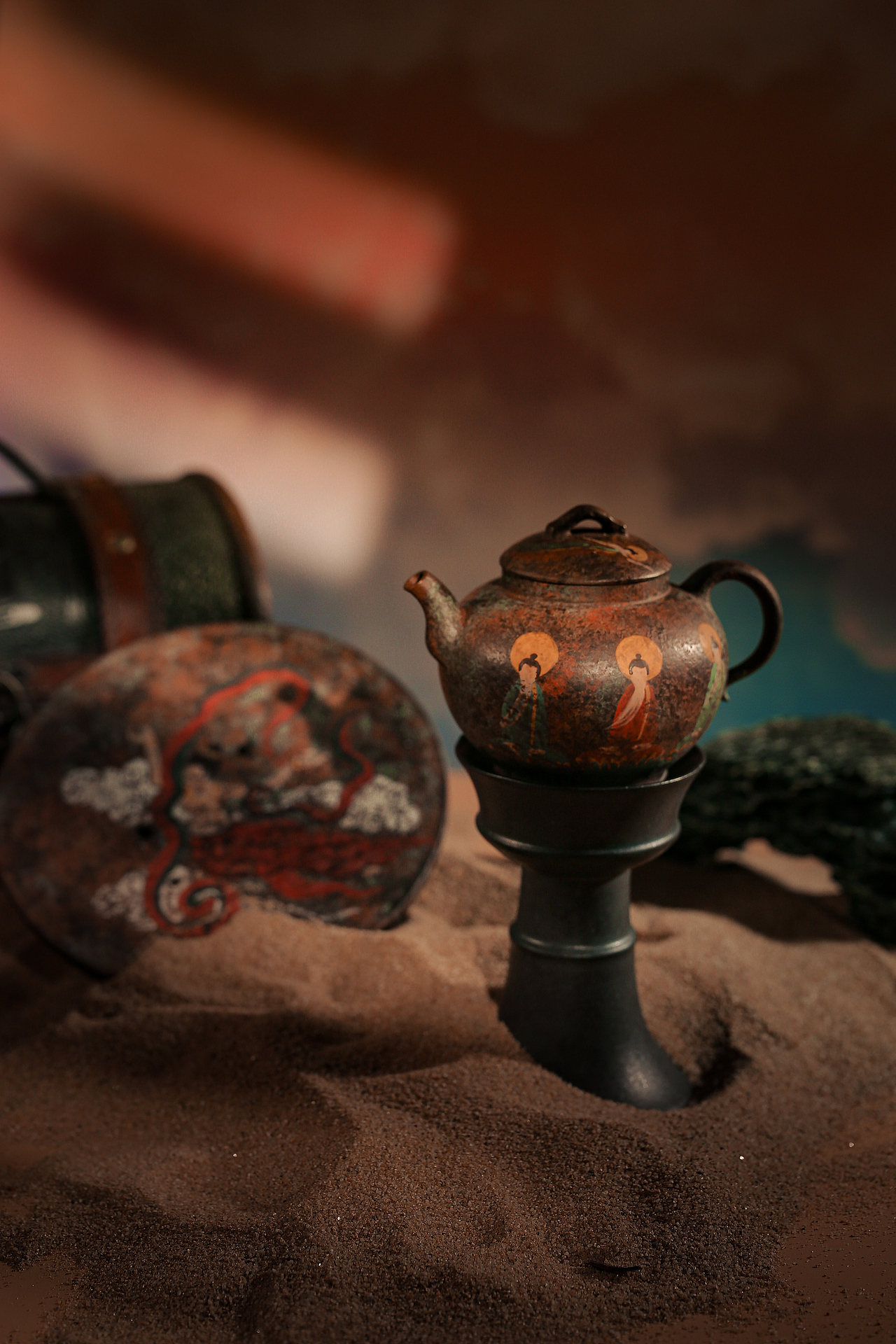 紫砂壶里的敦煌飞天