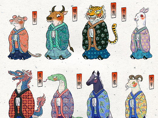 十二生肖插画合集+愤怒的猫十三