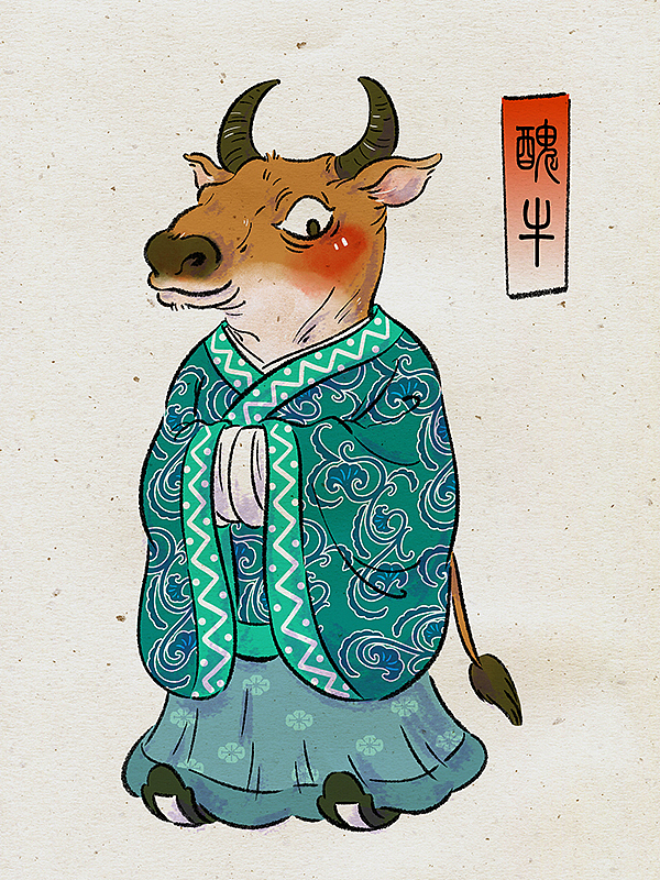十二生肖插画合集+愤怒的猫十三（图ZMzc3MDczNjQw） - 绘本 - 站酷设计师老咖喱LeaX原创素材 - 站酷ZCOOL