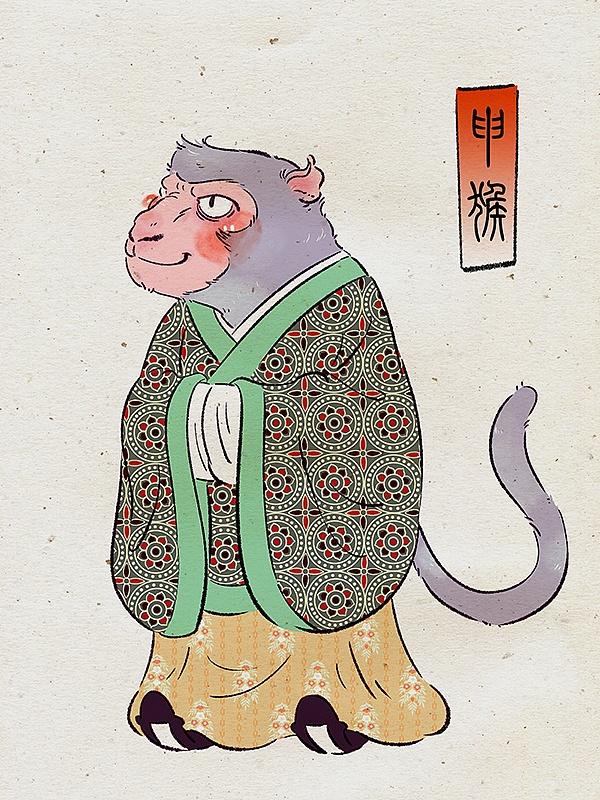 十二生肖插画合集+愤怒的猫十三（图ZMzc3MDczNjY4） - 绘本 - 站酷设计师老咖喱LeaX原创素材 - 站酷ZCOOL