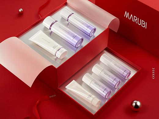 MARUBI丸美-美妆产品静物场景摄影白底拍摄精修图（二