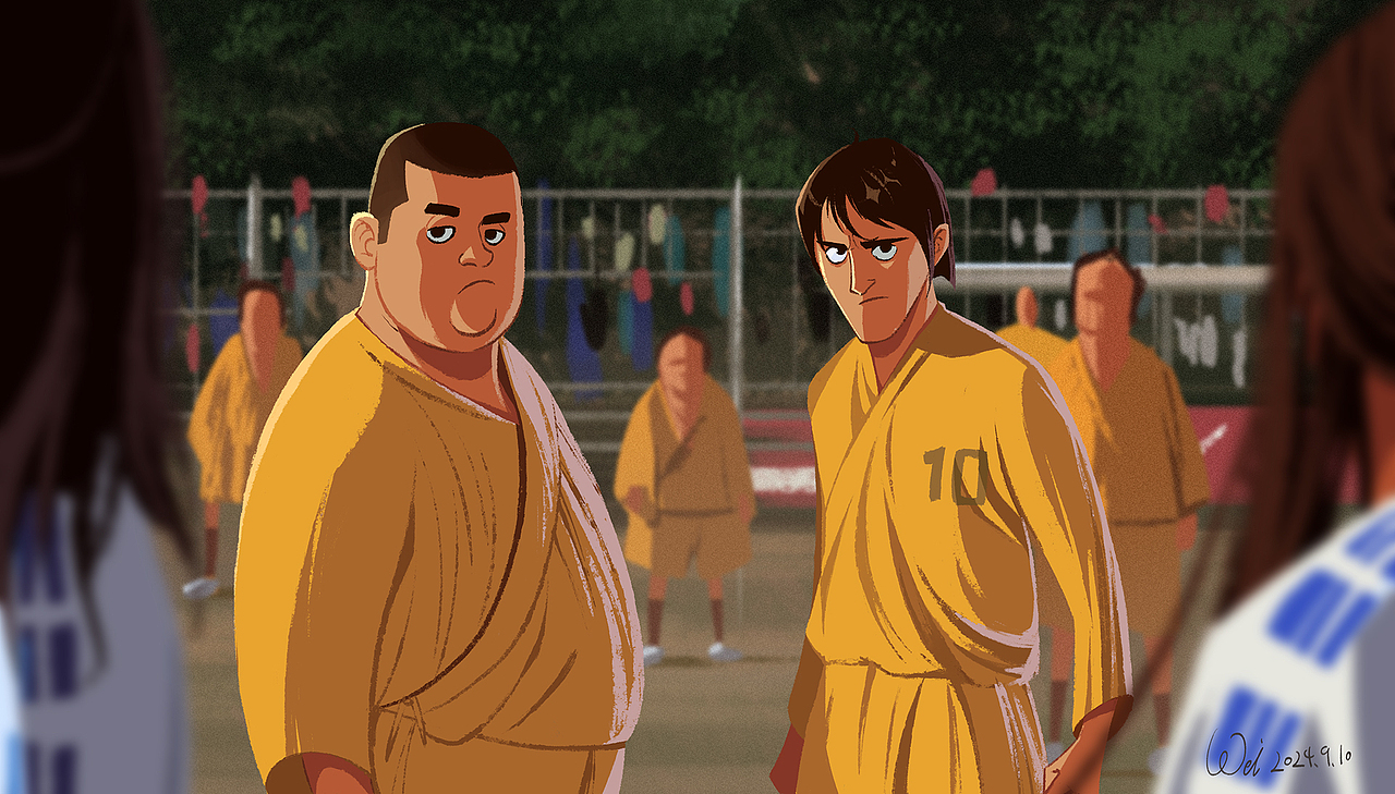 少林足球卡通风格（图ZMzc3MDk4NTM2） - 创作习作 - 站酷设计师阿伟可接稿原创素材 - 站酷ZCOOL