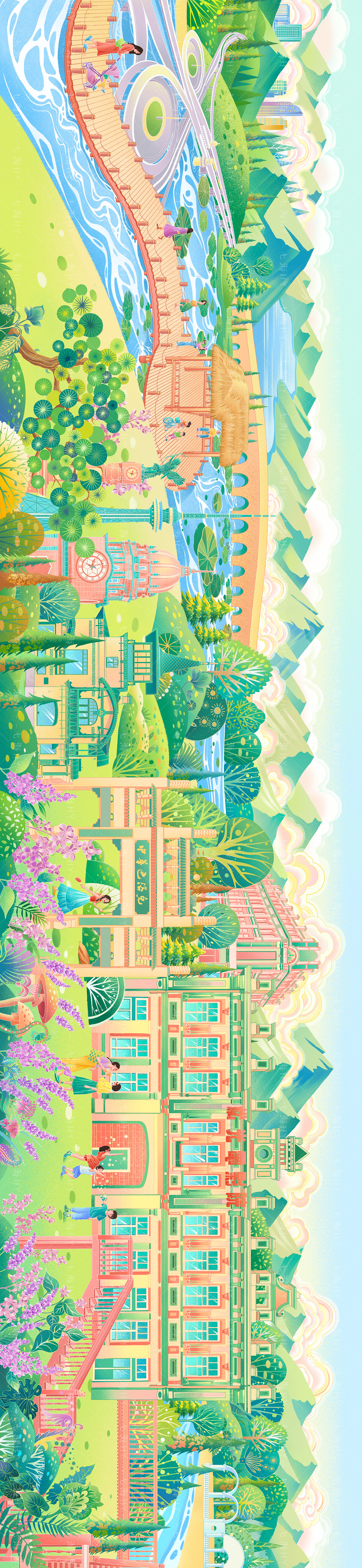 大美龙江插画长卷