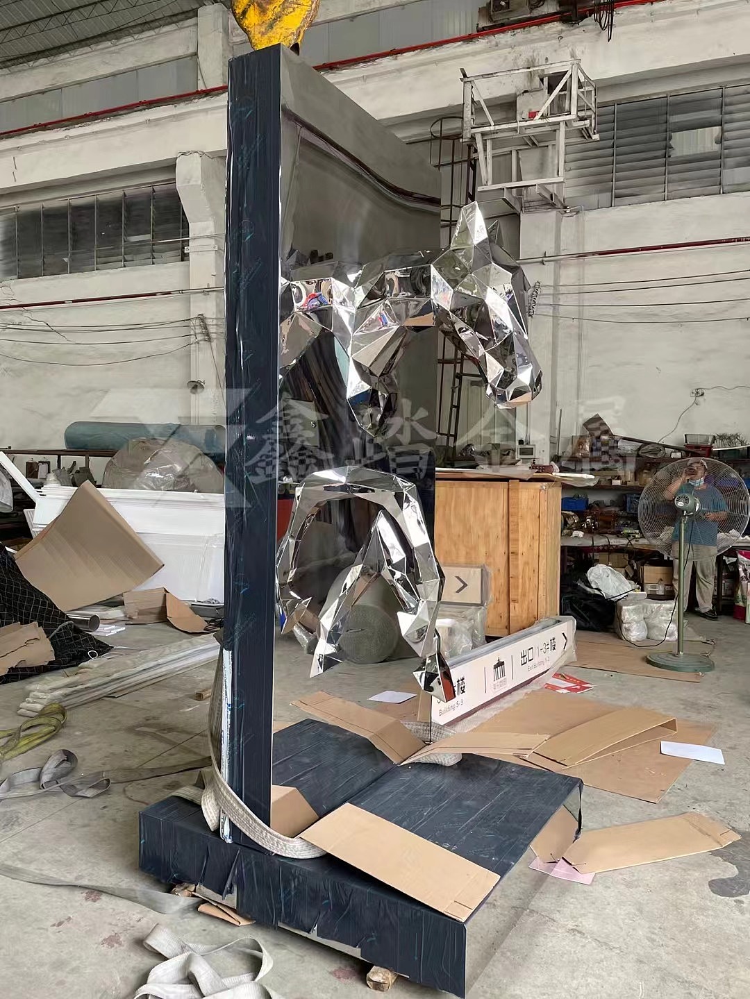 镜面不锈钢马景观装饰摆件 不锈钢雕塑摆件定制