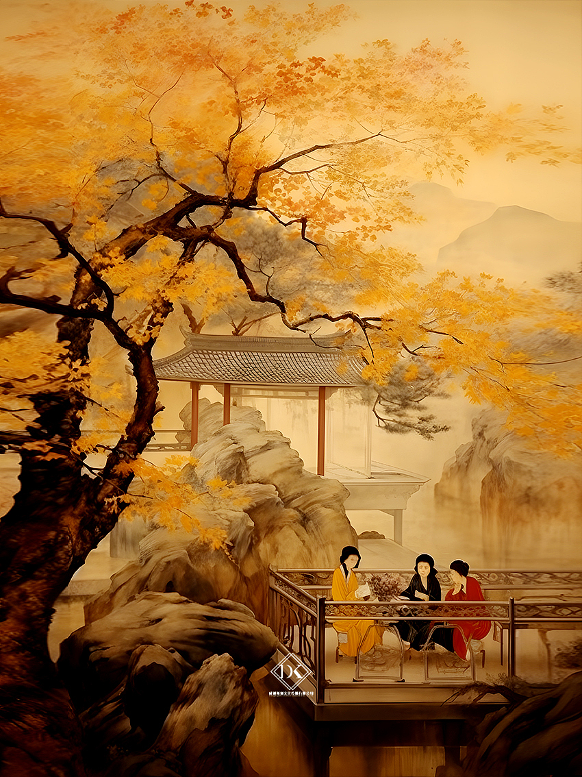 红楼梦场景 ---国风插画