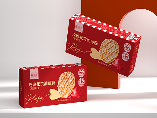 食品包装设计丨玫瑰花黄油薄脆酥性饼干