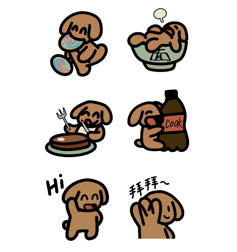 原创IP形象 | 顽皮小狗（表情包）