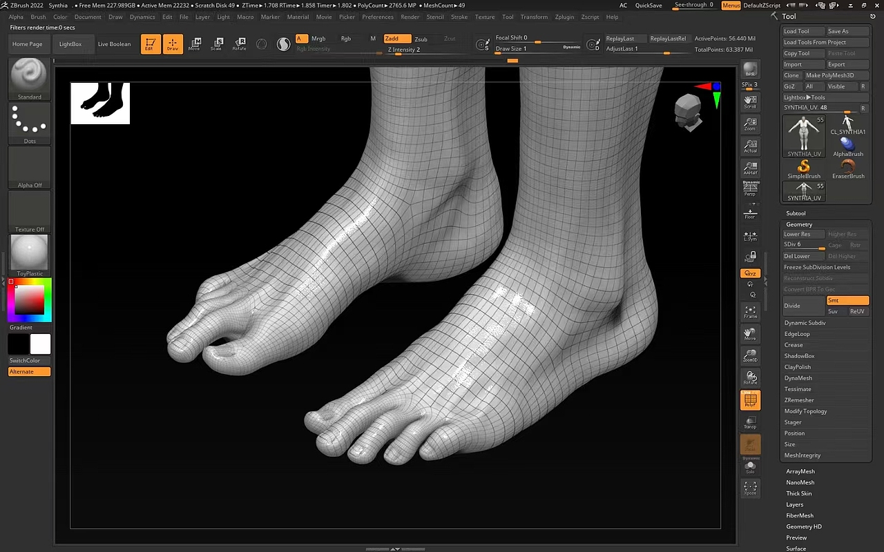 Synthia女性角色造型三维建模设计