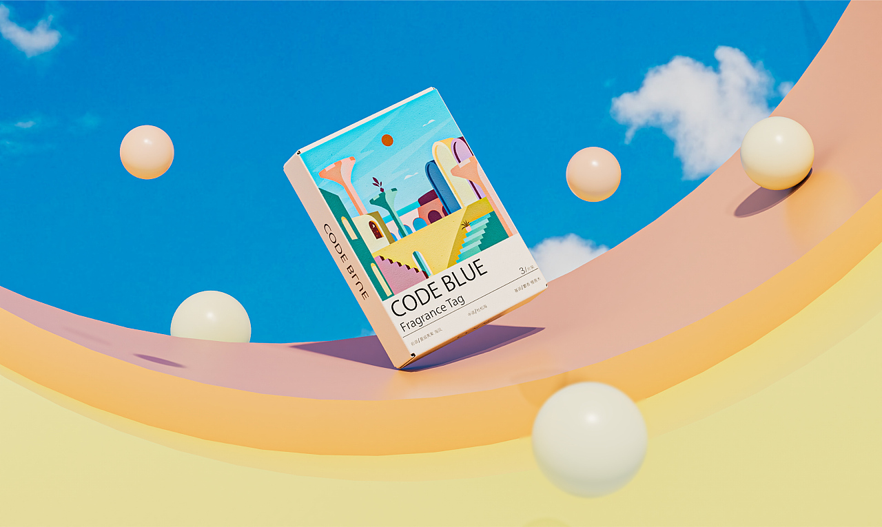 矢量插画/香薰片包装