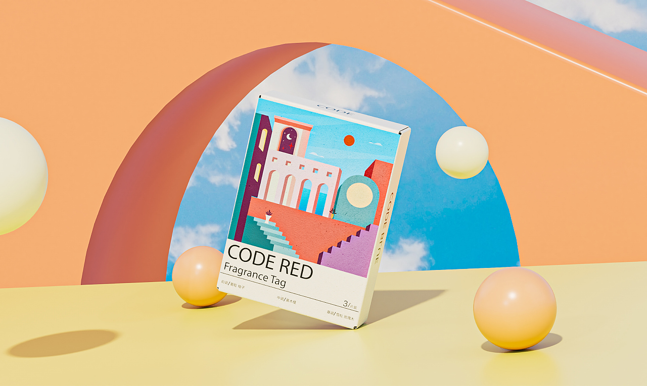 矢量插画/香薰片包装