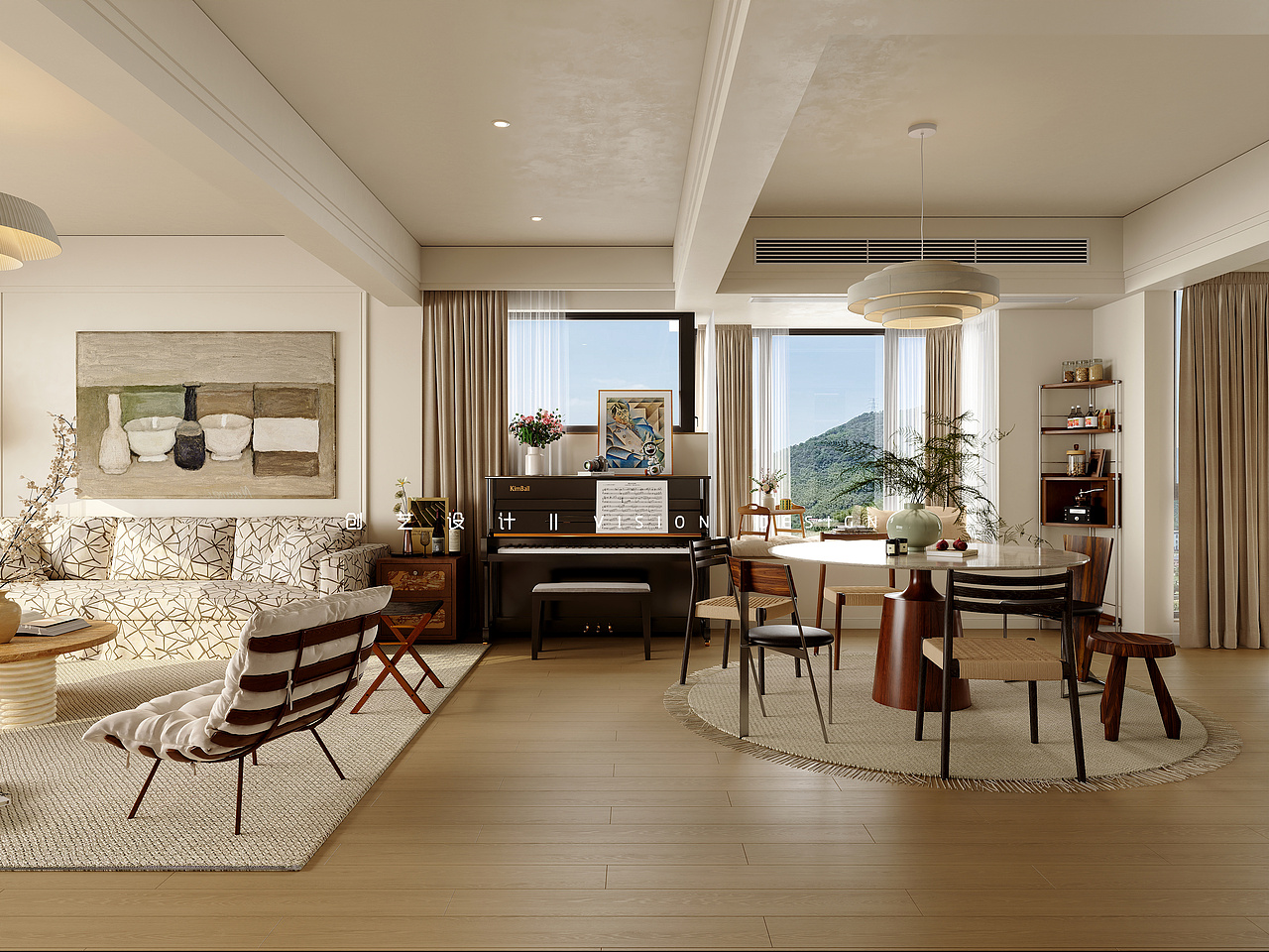 原木奶油复古混搭·复式楼（图ZMzc3MTU0OTQw） - 家装设计 - 站酷设计师创艺设计003原创素材 - 站酷ZCOOL