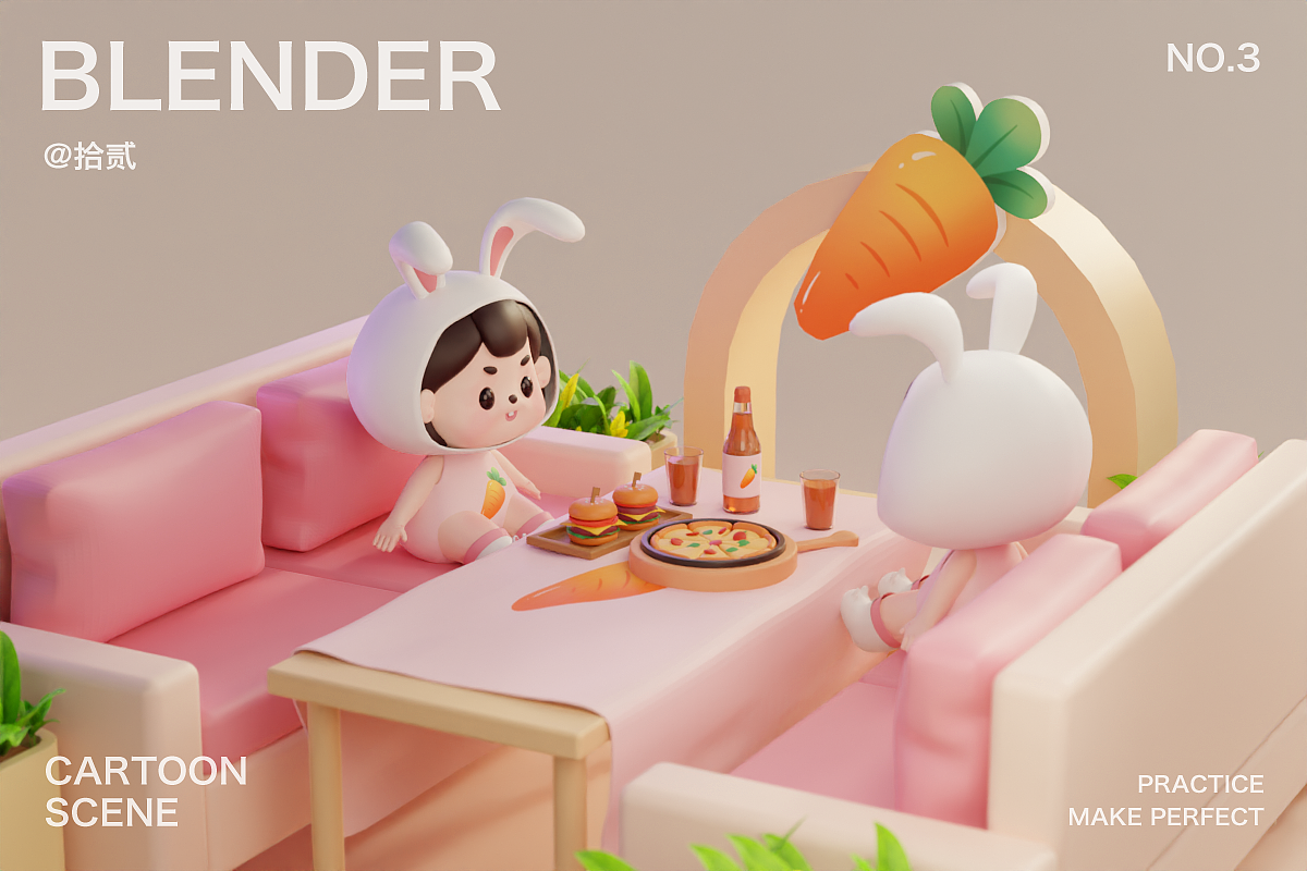 一组blender作品（图ZMzc3MTU2MTg0） - 其他三维 - 站酷设计师拾贰拾贰C原创素材 - 站酷ZCOOL