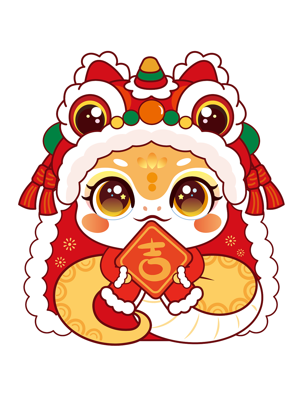 快乐蛇IP卡通形象可爱插画蛇年生肖IP 蛇年快乐（图ZMzc3MTgyODA0） - 商业插画 - 站酷设计师阿茹生肖IP原创素材 - 站酷ZCOOL